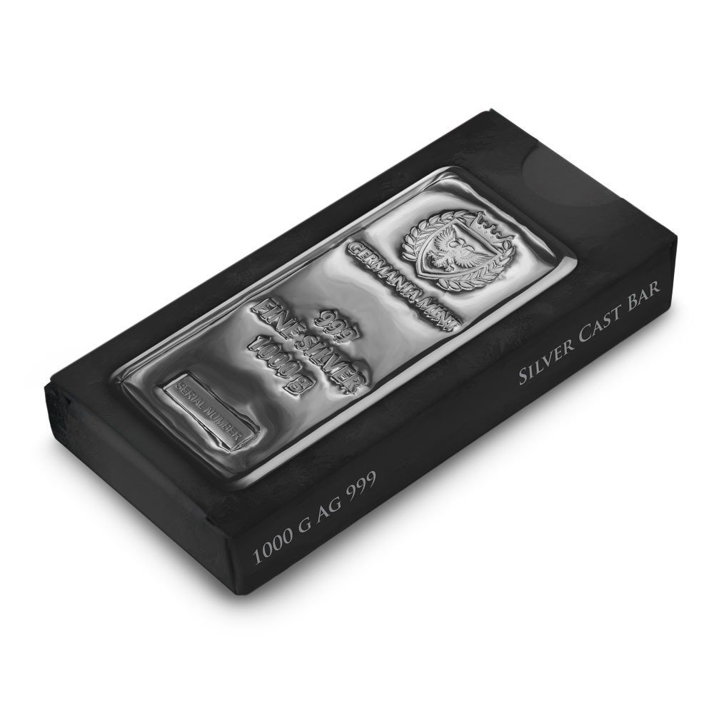 1 Kilo Germania Mint Cast Silver Bar (New)