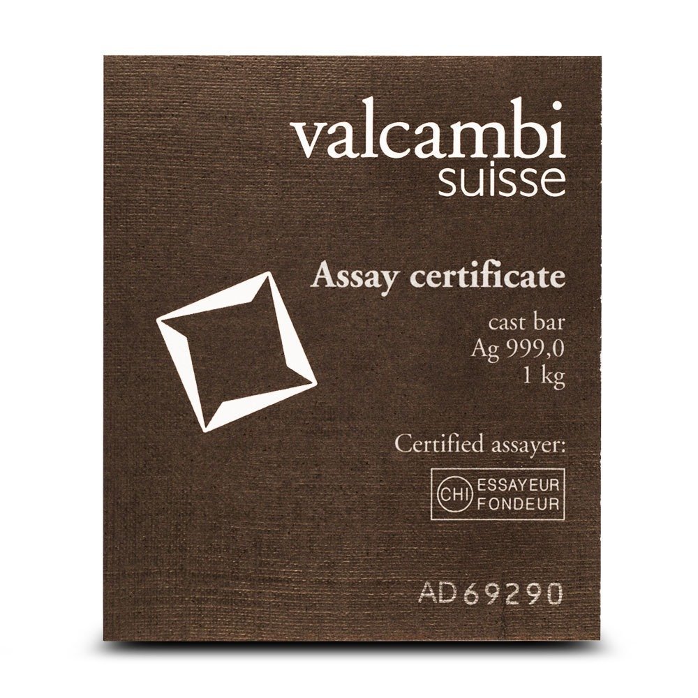 Buy 1 Kilo Valcambi Cast Silver Bar (New w/ Assay) - Image 3