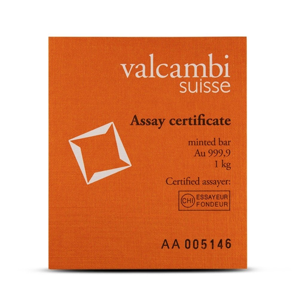 Buy 1 Kilo Valcambi Gold Bar (New w/ Assay) - Image 2