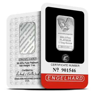 1 oz Engelhard Platinum Bar For Sale (w/ Assay)