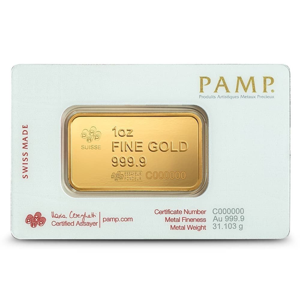 1 oz PAMP Suisse America the Free Bald Eagle Gold Bar (New, w/ Assay) - Image 2
