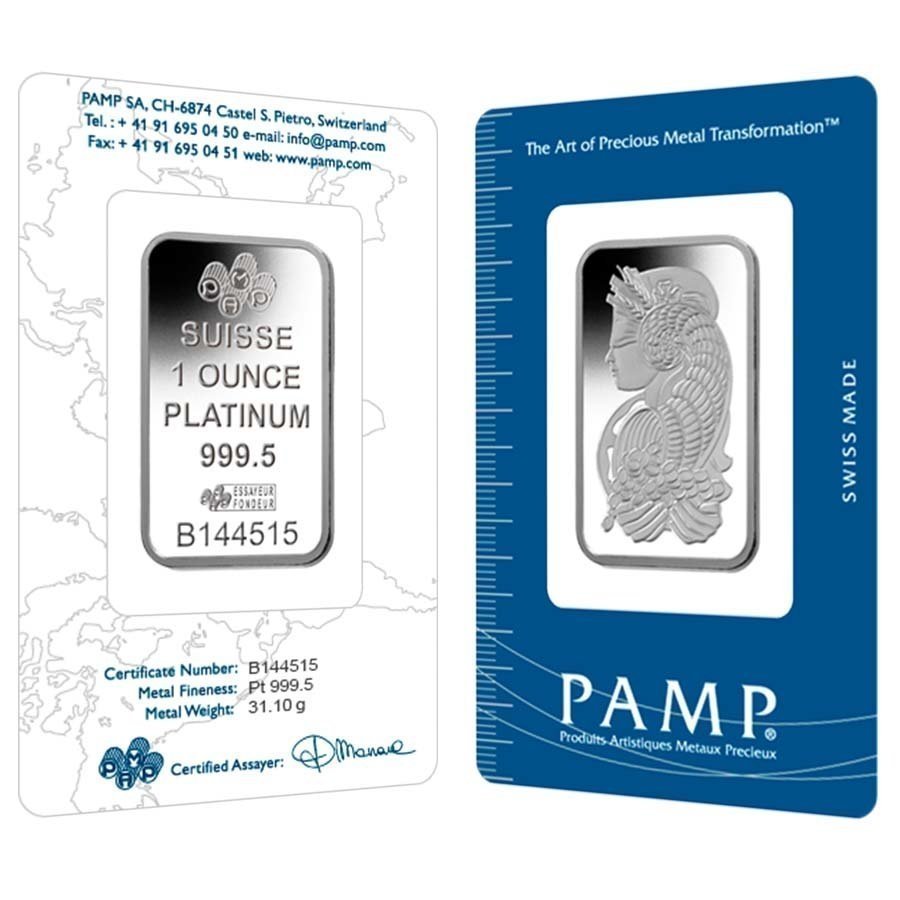 Buy 1 oz PAMP Suisse Fortuna Platinum Bar