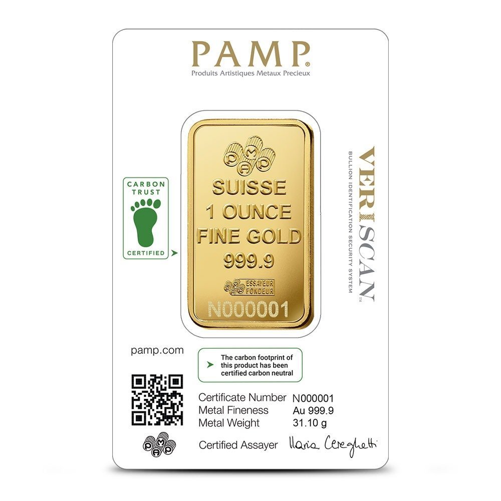 1 oz PAMP Suisse Lady Fortuna Veriscan Gold Bar (New w/ Assay) - Image 2
