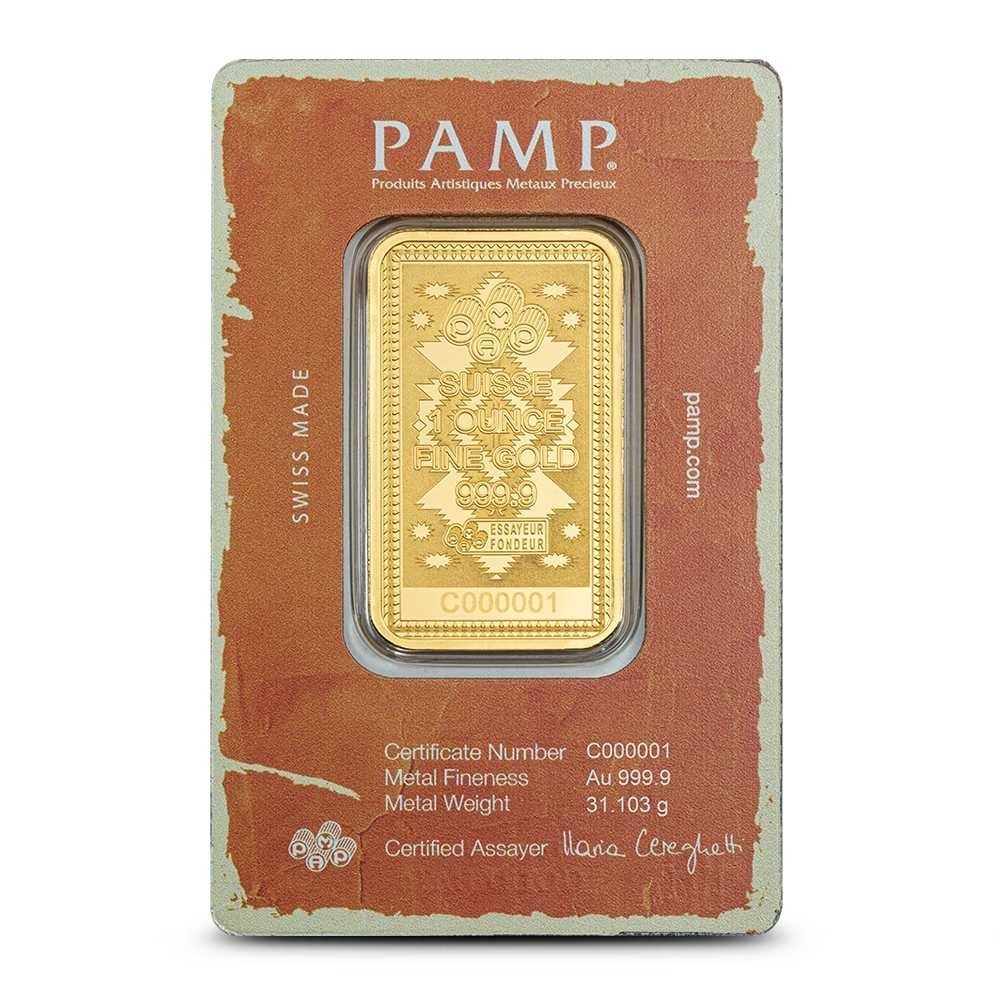 1 oz PAMP Suisse Yellowstone Cowboy Gold Bar (New w/Assay) - Image 2