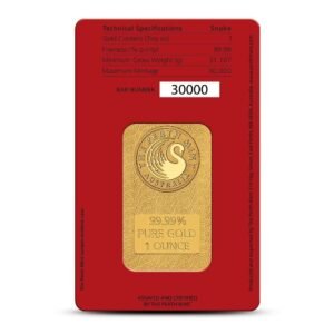 1 oz Perth Mint Lunar Year of the Snake Gold Bar (New)