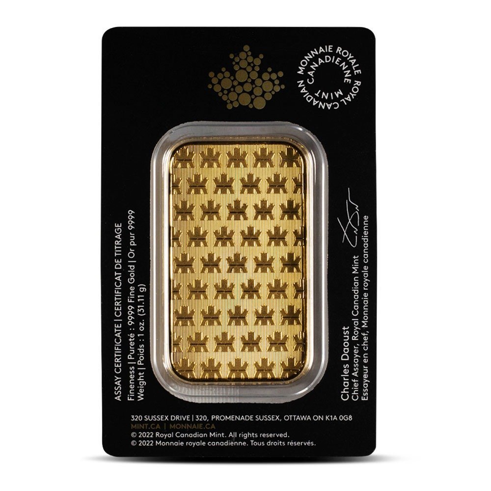 1 oz (RCM) Royal Canadian Mint Gold Bar (New w/ Assay) - Image 2