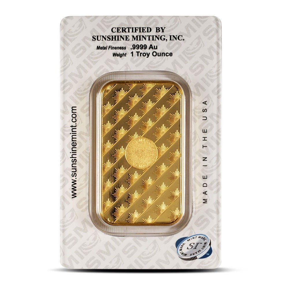 Buy 1 oz Sunshine Gold Bar (New w/ Assay, MintMark SI) - Image 2