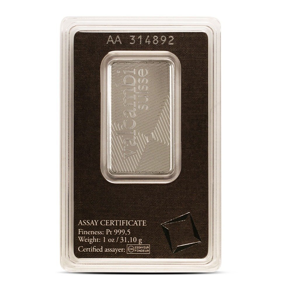 Buy 1 oz Valcambi Platinum Bar (New w/ Assay) - Image 2