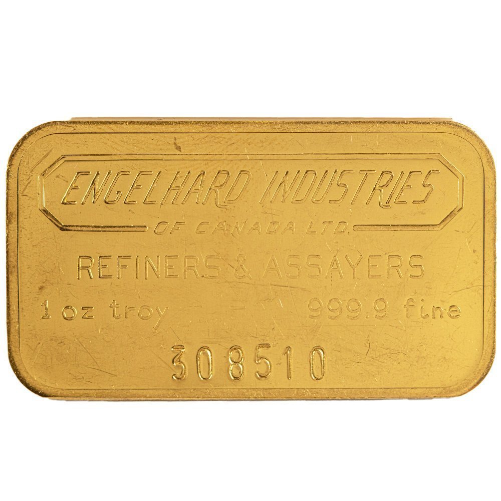 1 oz Engelhard Gold Bar For Sale - Image 2