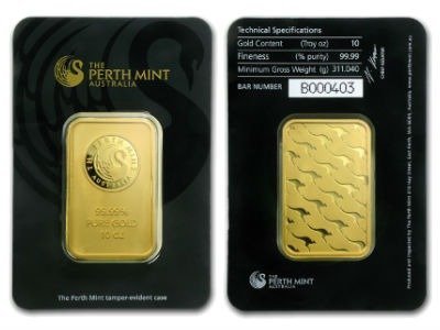 Buy 10 oz Perth Mint Gold Bar (New w/ Assay) - Image 2