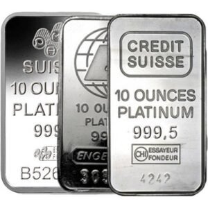 10 oz Platinum Bar For Sale (Varied Condition, Any Mint)