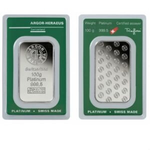 Buy 100 Gram Argor Heraeus Platinum Bar (New w/ Assay)