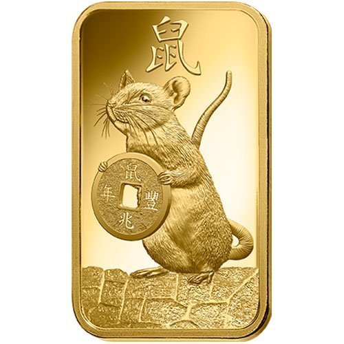 100 Gram PAMP Suisse Lunar Rat Gold Bar (New w/ Assay) - Image 3