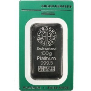 100 Gram Platinum Bar For Sale (Varied Condition)