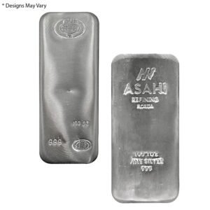 100 oz Asahi Silver Bar For Sale (New)