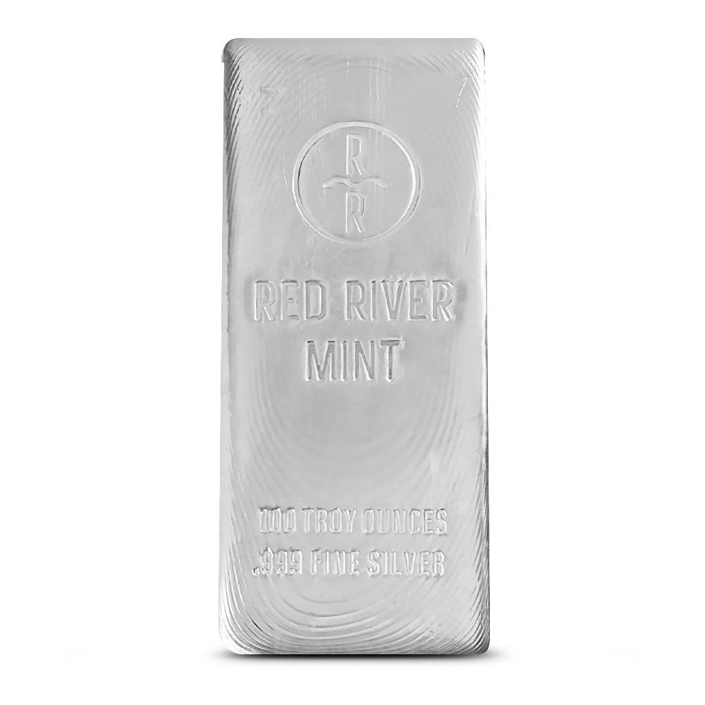 100 oz Red River Mint Cast Silver Bar (New)