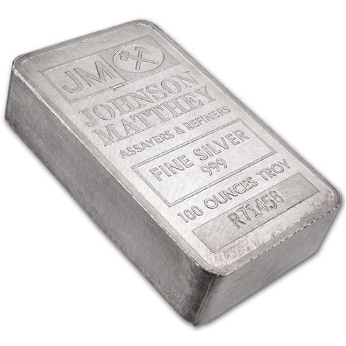 100 oz Pressed Johnson Matthey Silver Bar - Image 4