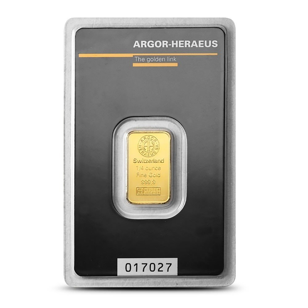 Buy 1/4 oz Argor Heraeus Gold Bar (New in Assay)