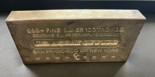 1955 991 oz US Assay Office New York Silver Bar - Image 2
