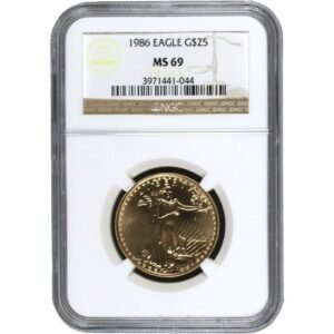 1986 1/2 oz American Gold Eagle Coin NGC MS69