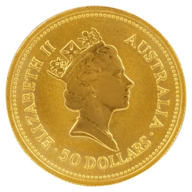 1987 1/2 oz Australian Kangaroo Gold Nugget Coin - Image 2
