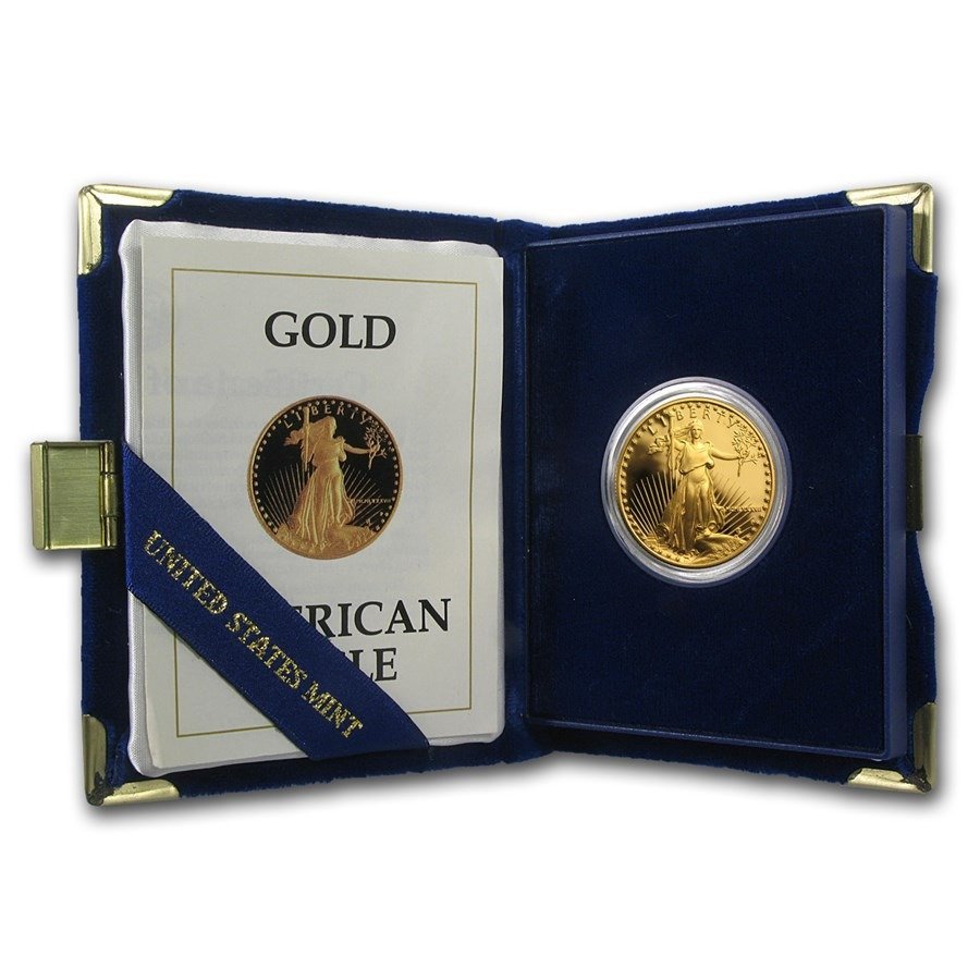 1987-P 1/2 oz Proof American Gold Eagle Coin (Box + CoA) - Image 5