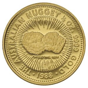 1988 Proof 1/2 oz Australian Kangaroo Gold Nugget Coin