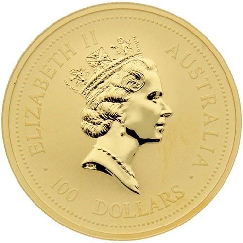 1996 1 oz Australian Gold Lunar Rat Coin (BU) - Image 2