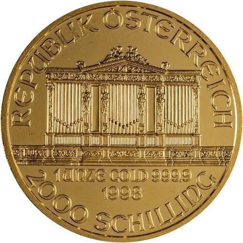 1998 1 oz Austrian Gold Philharmonic Coin - Image 2