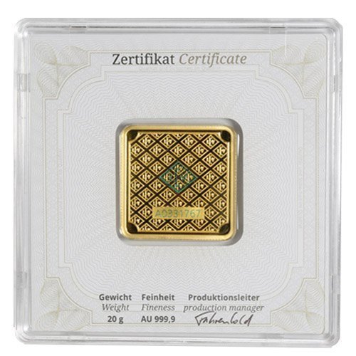 Buy 20 Gram Geiger Square Gold Bar (New w/ Assay) - Image 2