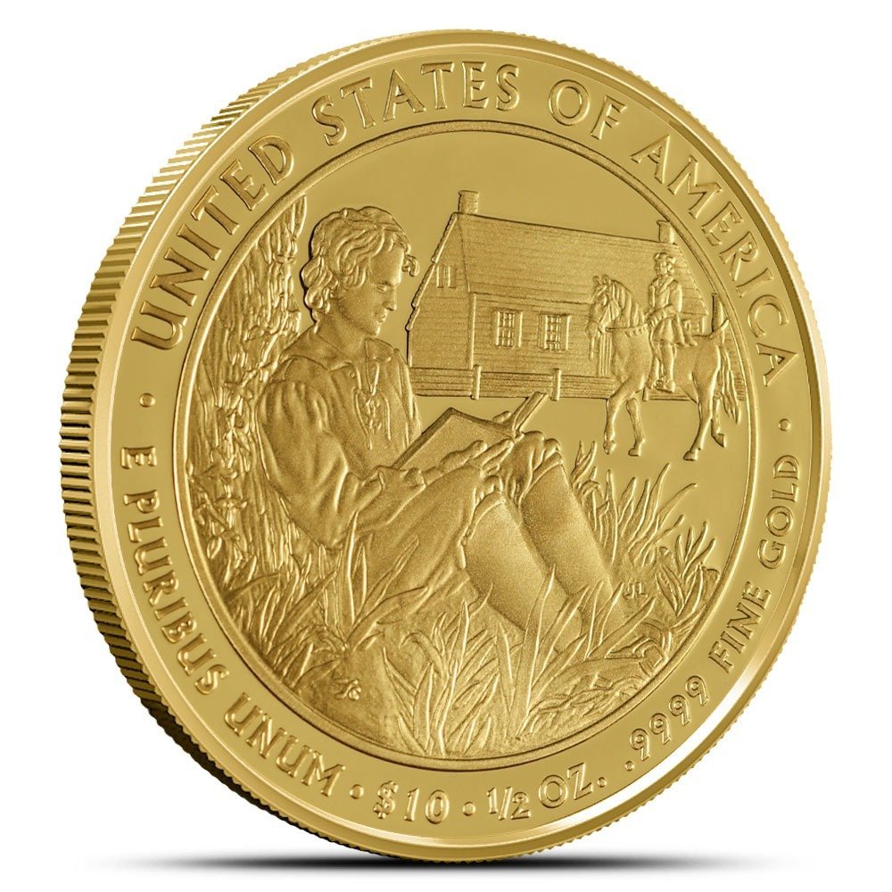 2008-W 1/2 oz Proof US Mint First Spouse Van Buren's Liberty Gold Coin (Box + CoA) - Image 2