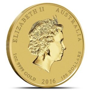 2016 1 oz Australian Gold Lunar Monkey Coin