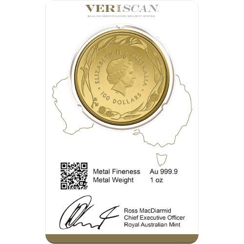 2016 1 oz Royal Australian Mint Gold Kangaroo Coin (BU w/ Assay) - Image 3