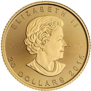 2016 1/2 oz Canadian Gold Maple Leaf Coin (BU)