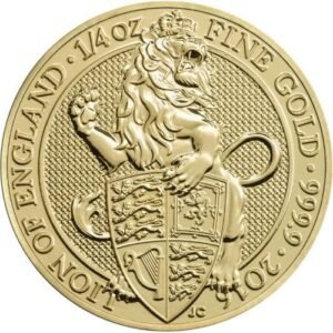 2016 1/4 oz British Gold Queens Beast Lion Coin (BU)