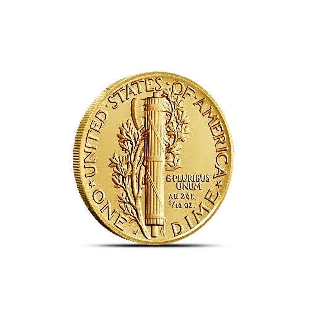 2016-W 1/10 oz American Gold Mercury Dime Coin (Box + CoA) - Image 3
