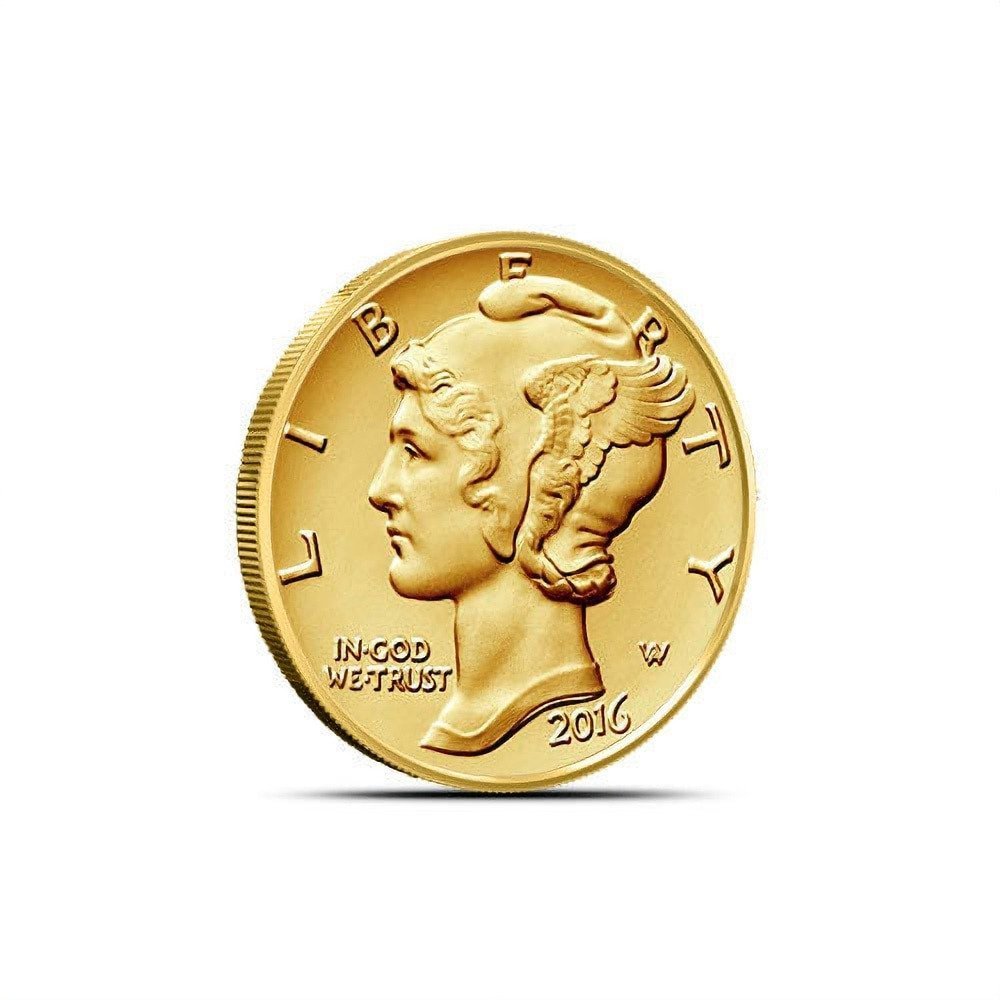 2016-W 1/10 oz American Gold Mercury Dime Coin (Box + CoA) - Image 2