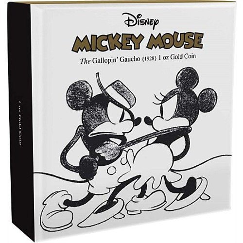 2017 1 oz Niue Mickey Mouse Gallopin Gaucho Series Gold Proof Coin (Box + CoA) - Image 5
