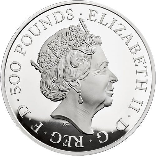 2018 1 Kilo Proof British Silver Queens Beast Dragon Coin (Box + CoA) - Image 2