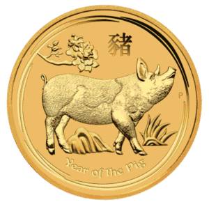 2019 1/2 oz Australian Gold Lunar Pig Coin