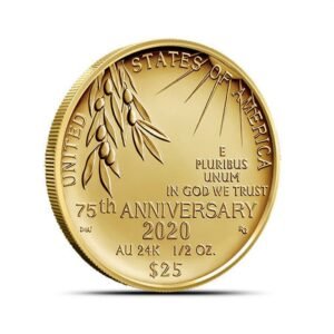 2020 1/2 oz End of WWII 75th Anniversary Gold Coin (Box + CoA)