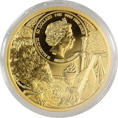 2021 1 oz Proof Niue Gold The Witcher Coin (Box + CoA) - Image 2