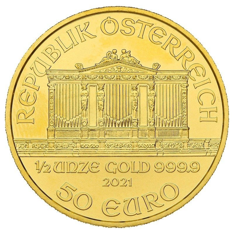 2021 1/2 oz Austrian Gold Philharmonic Coin - Image 2