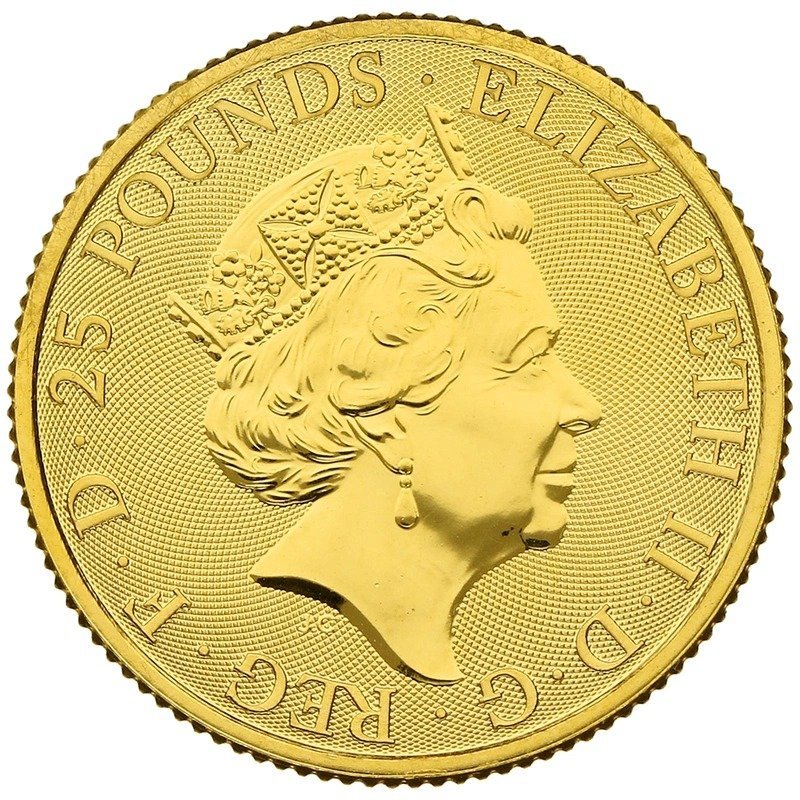 2021 1/4 oz White Greyhound of Richmond Gold Coin Queen's Beasts - Image 2