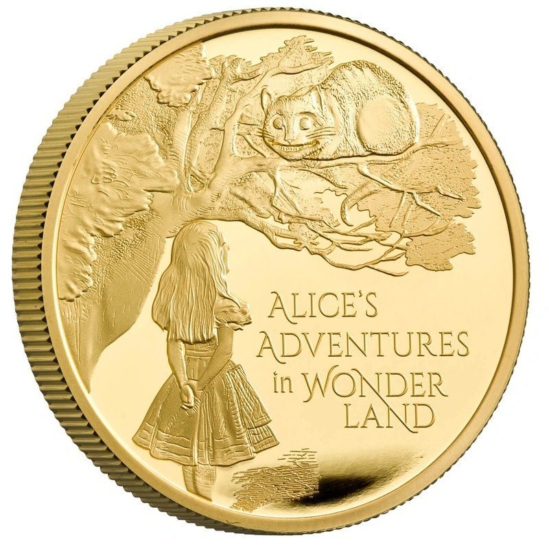 2021 1 oz Alices Adventures in Wonderland Proof Gold Coin Boxed - Image 2