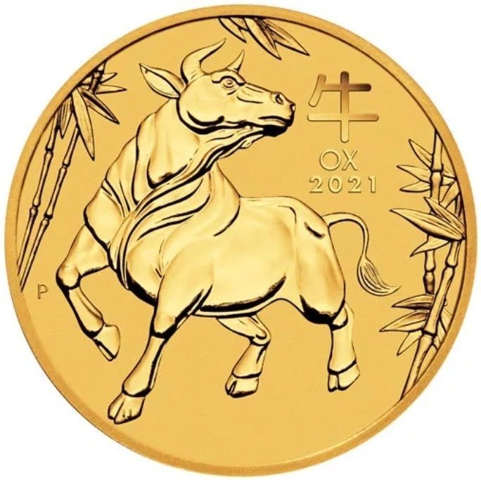 2021 1 oz Perth Mint Year of the Ox Gold Coin
