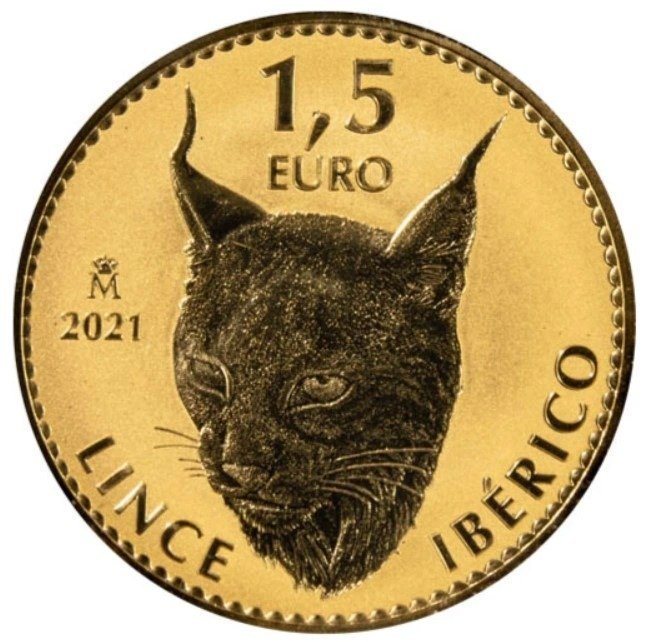 2021 1 oz Spanish Gold Iberian Lynx Coin
