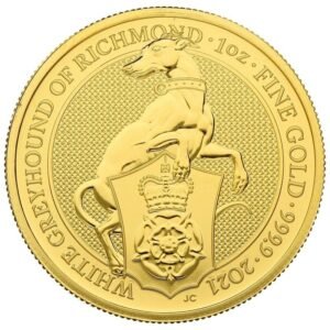 2021 1 oz White Greyhound of Richmond Gold Coin Queen’s Beasts