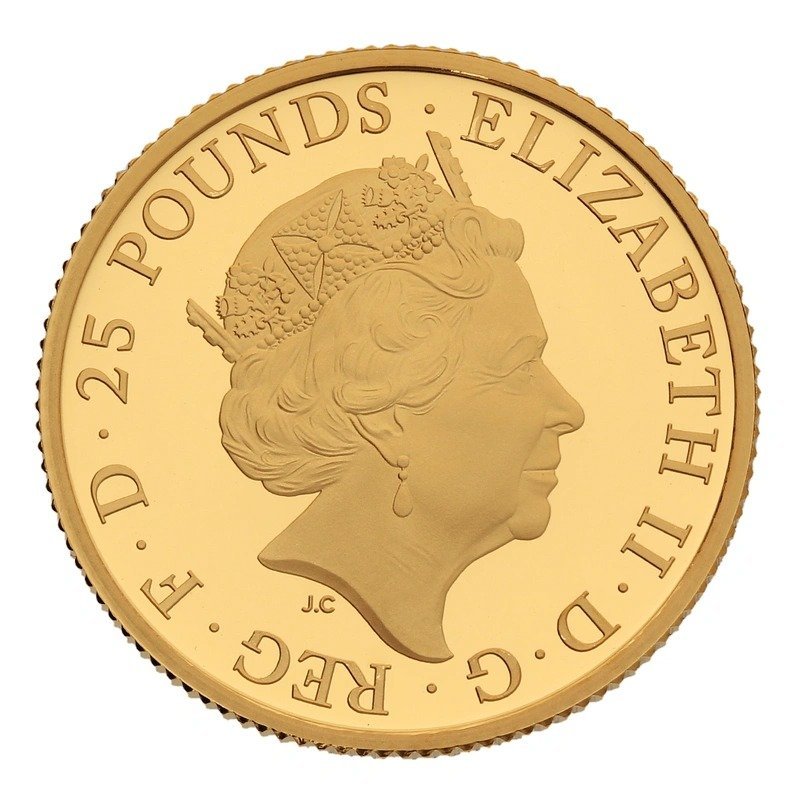2021 Proof 1/4 oz White Greyhound of Richmond Gold Coin Queen's Beasts Boxed - Image 2