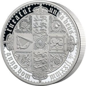 2022 1 Kilo Proof St. Helena Silver Gothic Crown Coin (Box + CoA)